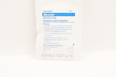 Baxter 5C4466P MiniCap with Povidone-Iodine Solution (x)